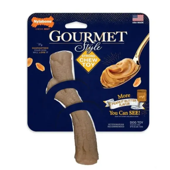 Nylabone Nylabone Gourmet Style Strong Wishbone Dog Chew Toy Bacon